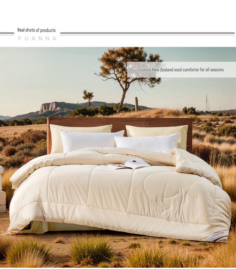 Fuanna New Zealand Wool Quilt | Premium Winter Comforter | Four Season Wool Bedding |
FIRSTSING