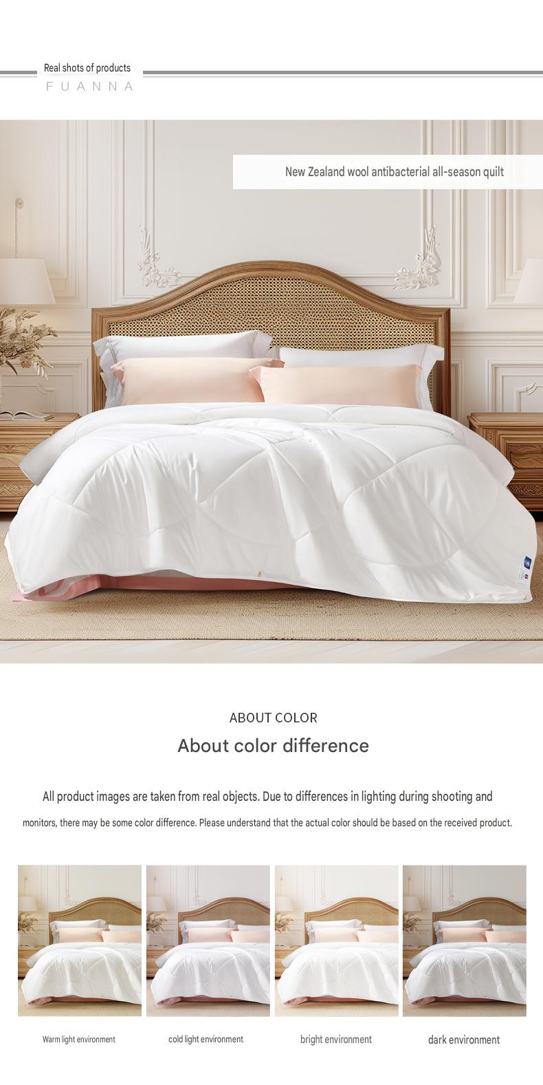 Fuanna New Zealand Wool Quilt | Premium Winter Comforter | Four Season Wool Bedding |
FIRSTSING