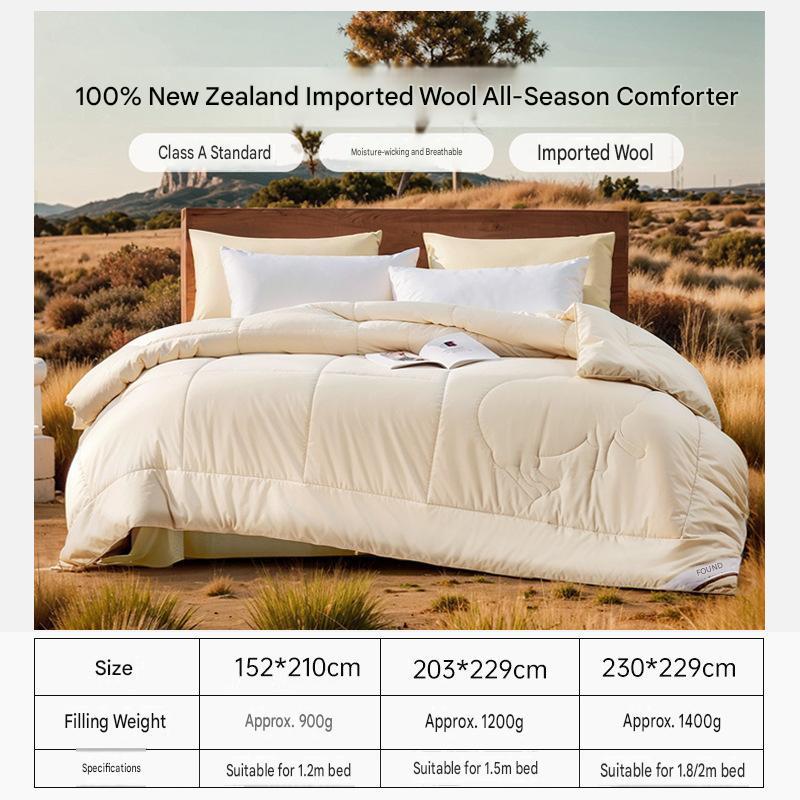 Fuanna New Zealand Wool Quilt | Premium Winter Comforter | Four Season Wool Bedding |
FIRSTSING
