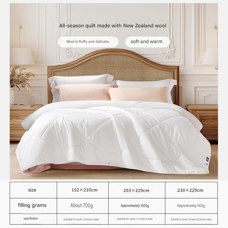 Fuanna New Zealand Wool Quilt | Premium Winter Comforter | Four Season Wool Bedding |
FIRSTSING