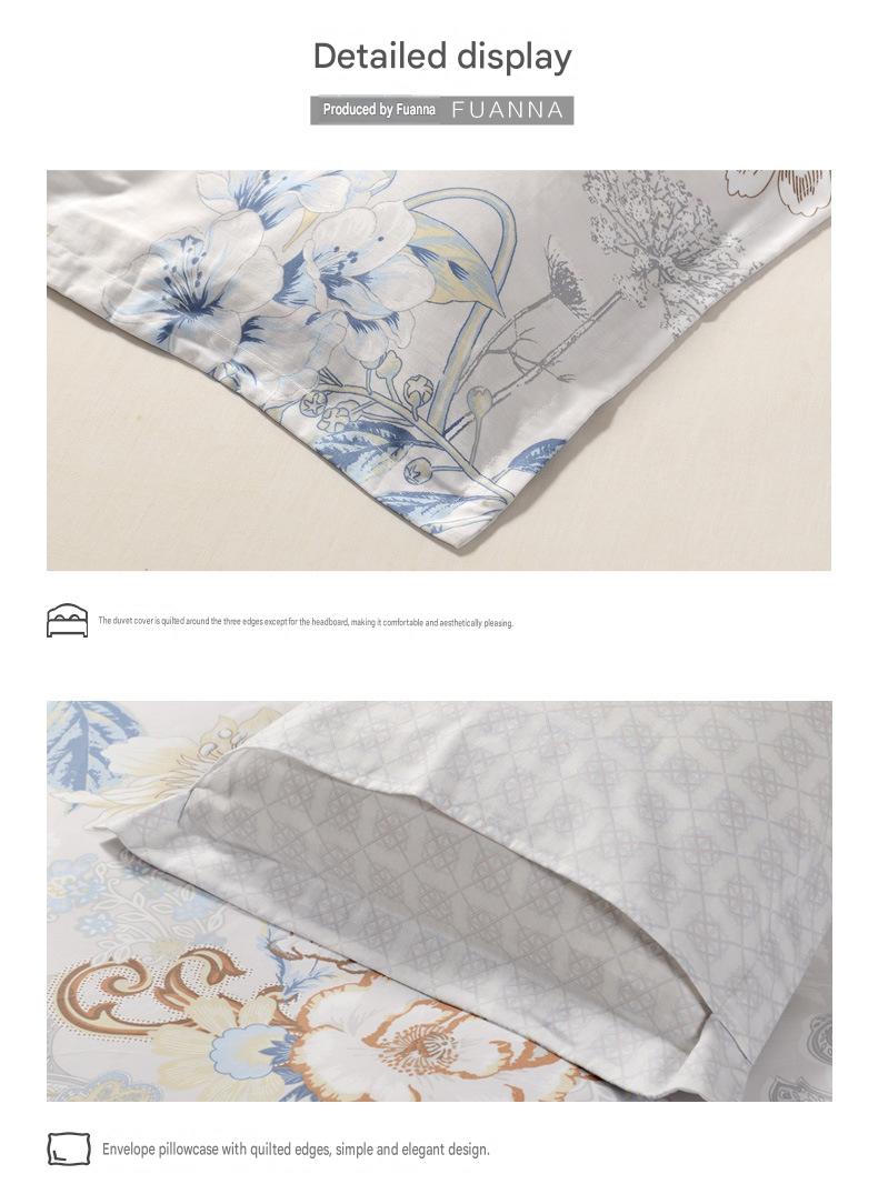Fuanna 100% Cotton Bedding Set | Luxury Floral Bed Sheet & Duvet Cover Set | FIRSTSING