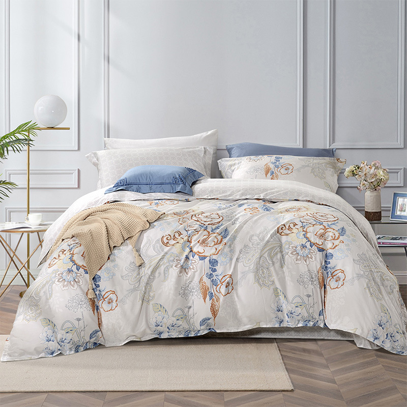Fuanna 100% Cotton Bedding Set | Luxury Floral Bed Sheet & Duvet Cover Set | FIRSTSING