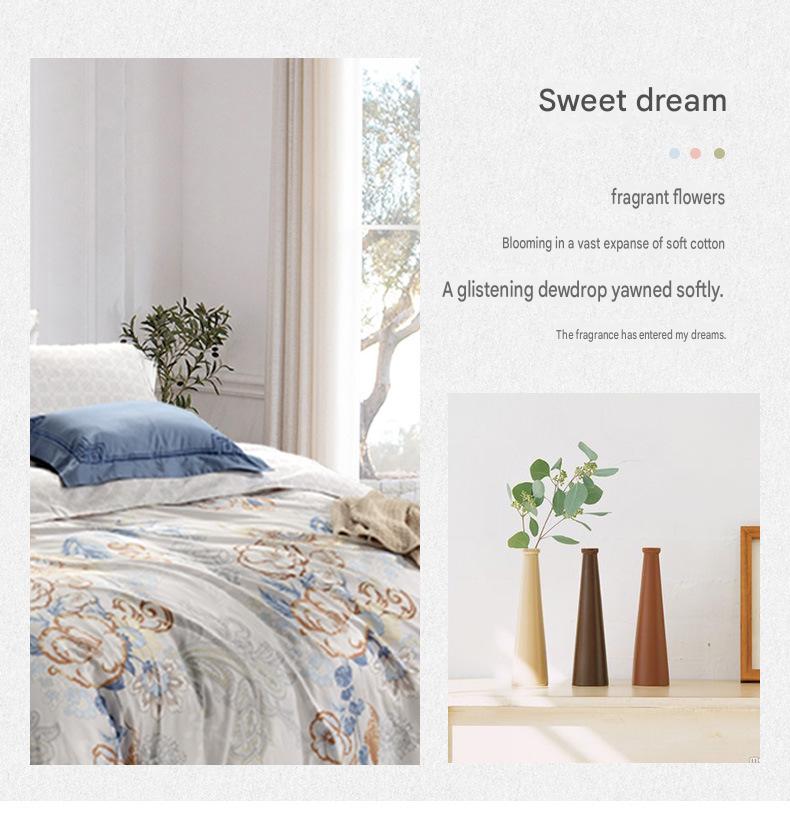 Fuanna 100% Cotton Bedding Set | Luxury Floral Bed Sheet & Duvet Cover Set | FIRSTSING