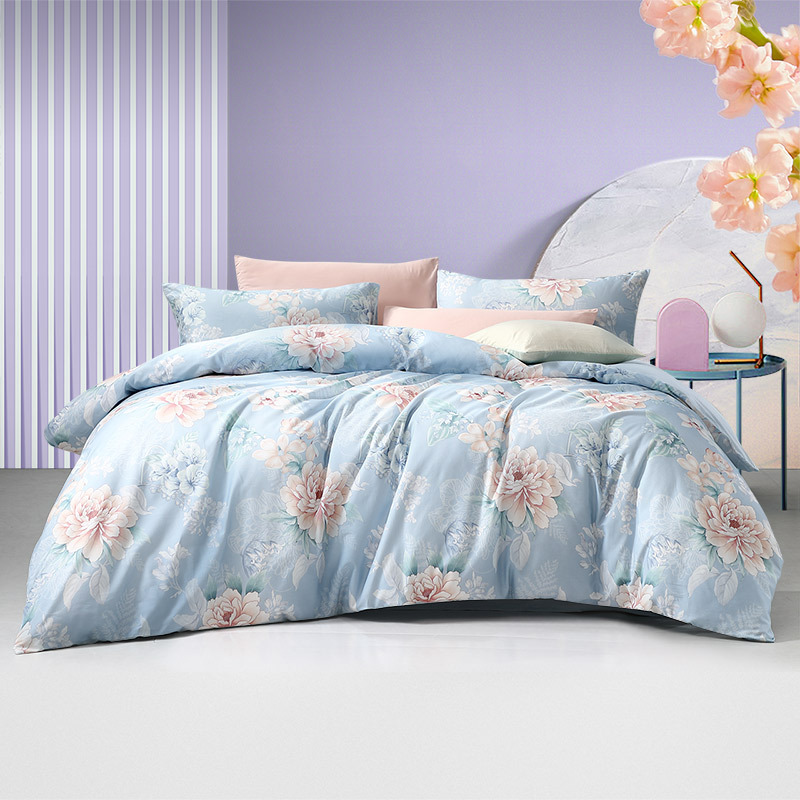 Fuanna 100% Cotton Bedding Set | Luxury Floral Bed Sheet & Duvet Cover Set | FIRSTSING
