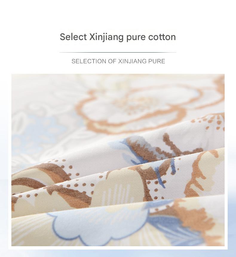Fuanna 100% Cotton Bedding Set | Luxury Floral Bed Sheet & Duvet Cover Set | FIRSTSING
