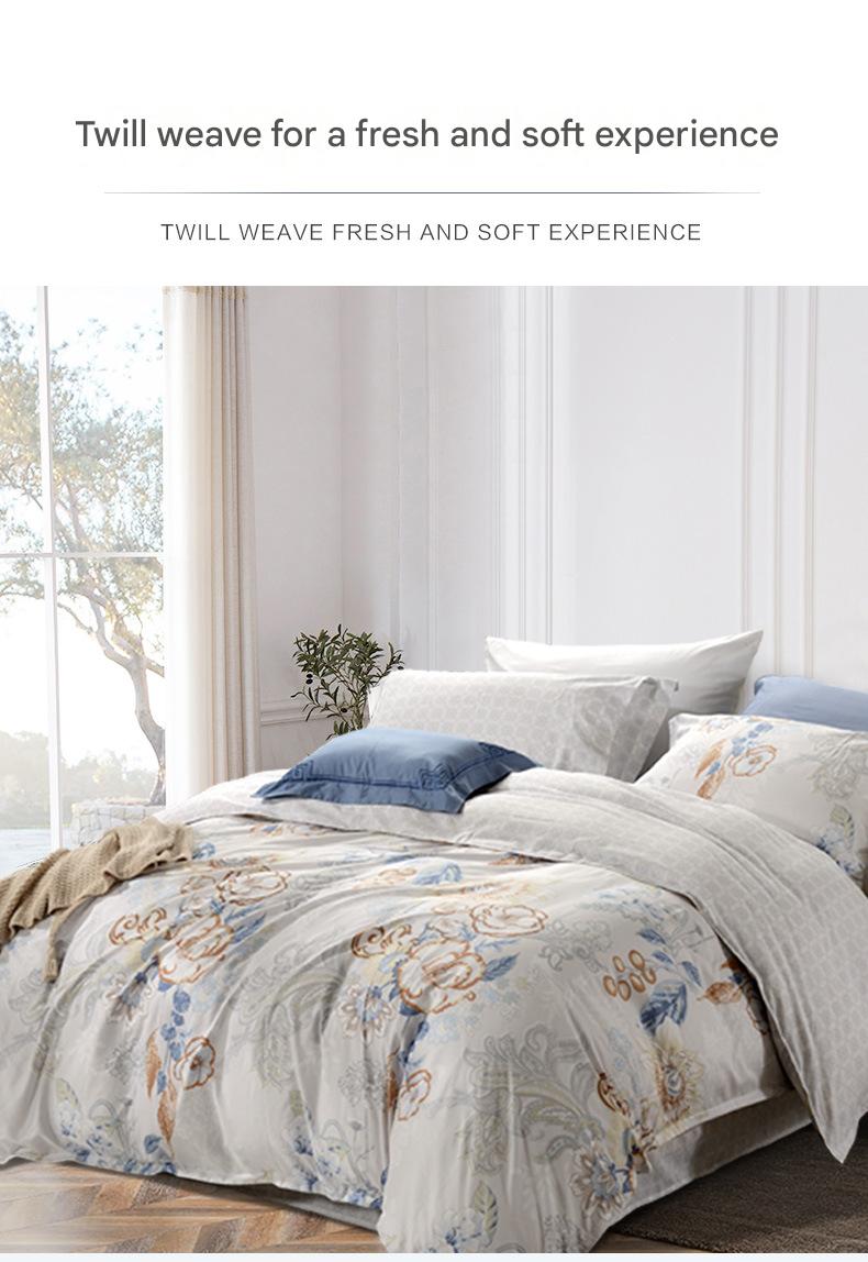 Fuanna 100% Cotton Bedding Set | Luxury Floral Bed Sheet & Duvet Cover Set | FIRSTSING