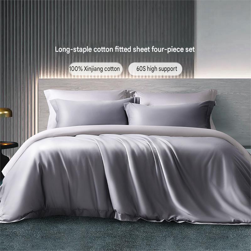 Fuanna 60s Long Staple Cotton Bedding Set | Luxury Satin Cotton Embroidered Bedding | FIRSTSING