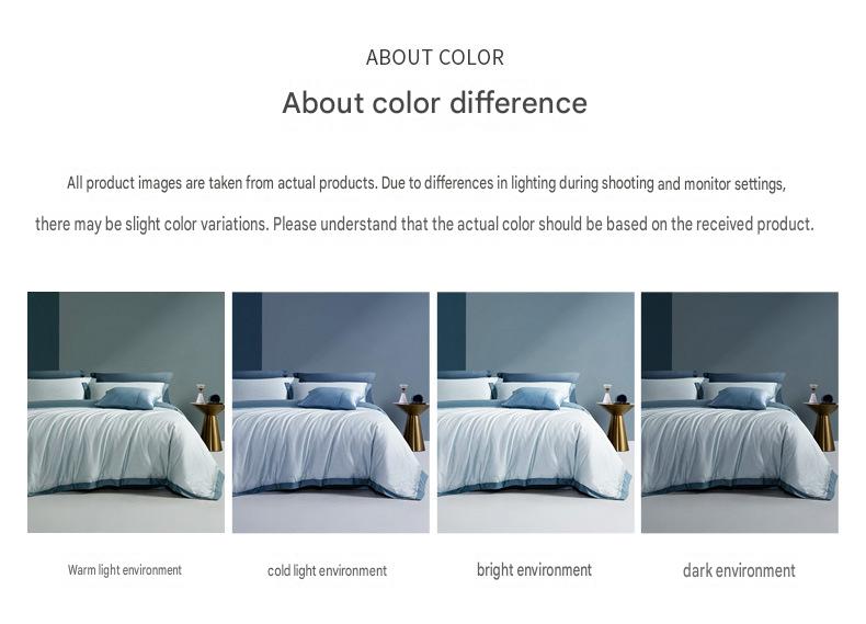 Fuanna 60s Long Staple Cotton Bedding Set | Luxury Satin Cotton Embroidered Bedding | FIRSTSING