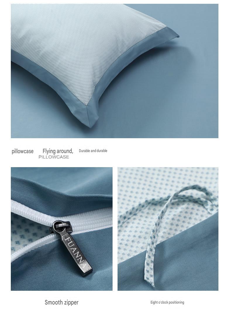 Fuanna 60s Long Staple Cotton Bedding Set | Luxury Satin Cotton Embroidered Bedding | FIRSTSING