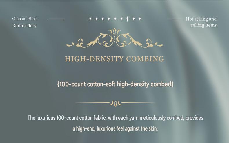 Fuanna 100s Long Staple Cotton Bedding Set | Luxury Satin Cotton Bed Sheet & Duvet Cover Set | FIRSTSING
