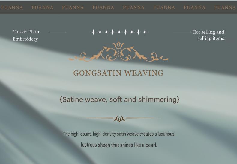 Fuanna 100s Long Staple Cotton Bedding Set | Luxury Satin Cotton Bed Sheet & Duvet Cover Set | FIRSTSING