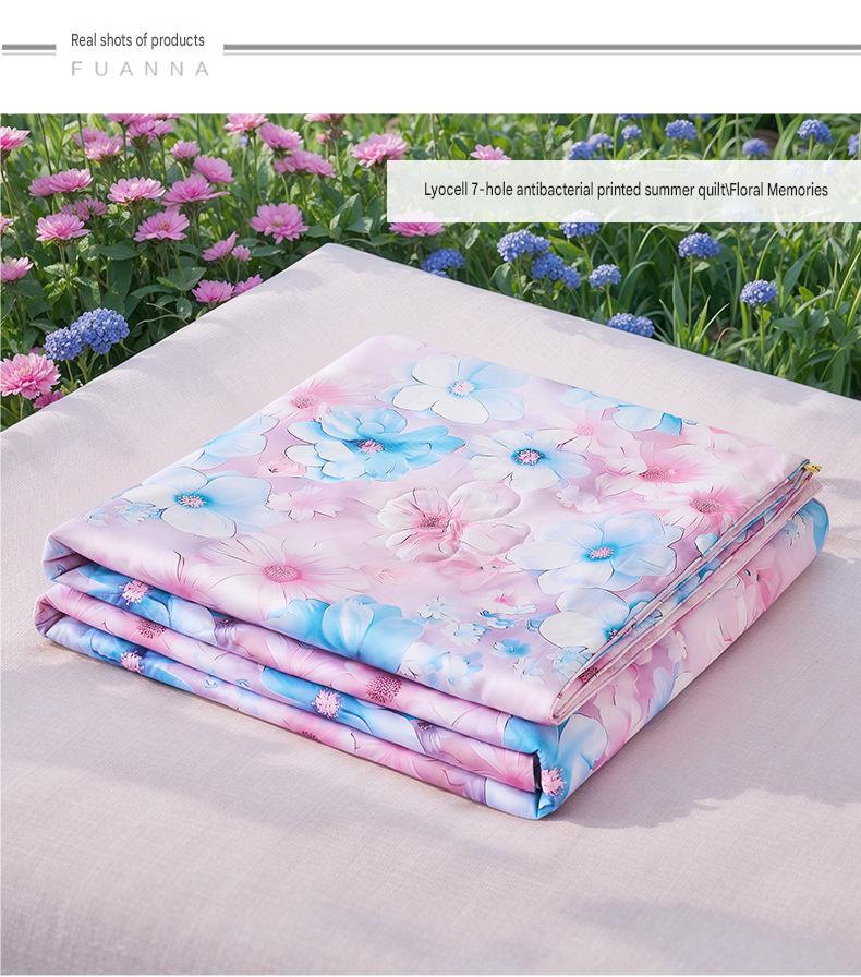 Fuanna Washable Mulberry Silk Summer Quilt | Cooling Tencel Comforter | FIRSTSING