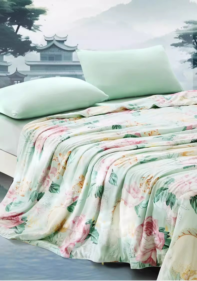 Fuanna Washable Mulberry Silk Summer Quilt | Cooling Tencel Comforter | FIRSTSING