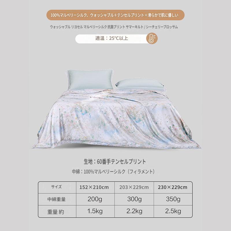 富安娜 洗えるシルク夏掛け布団 | 100％桑蚕シルク入り テンセル冷感布団 | FIRSTSING