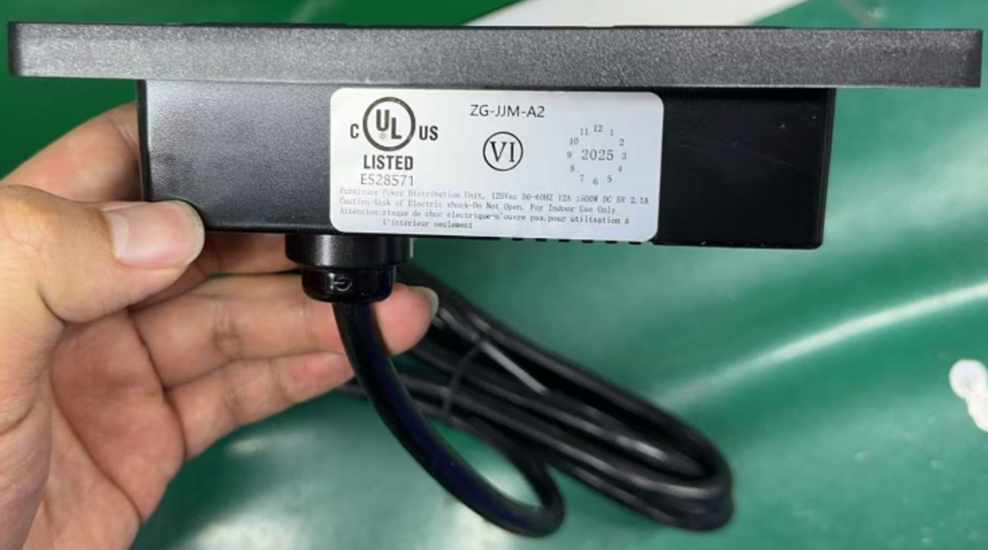 Commercial Recessed Desk Power Outlet for Office Furniture and Conference Tables